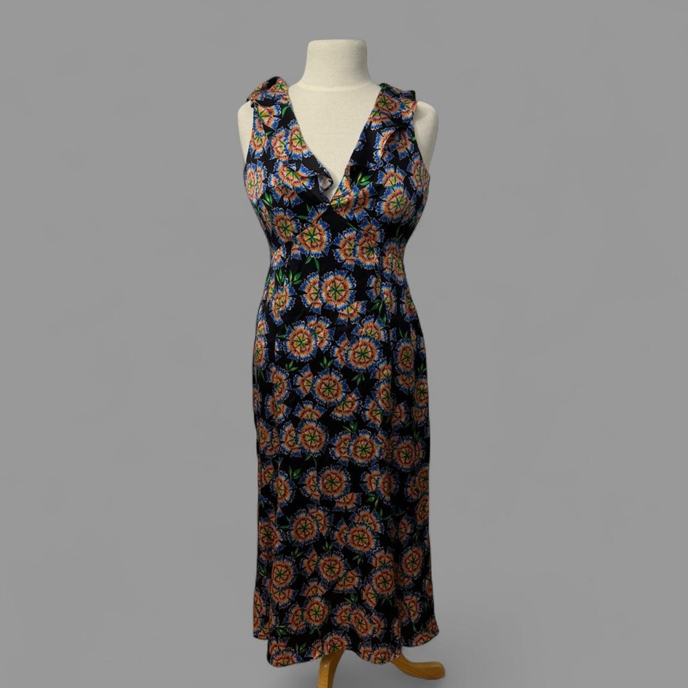 SALONI Black Floral Maxi Dress